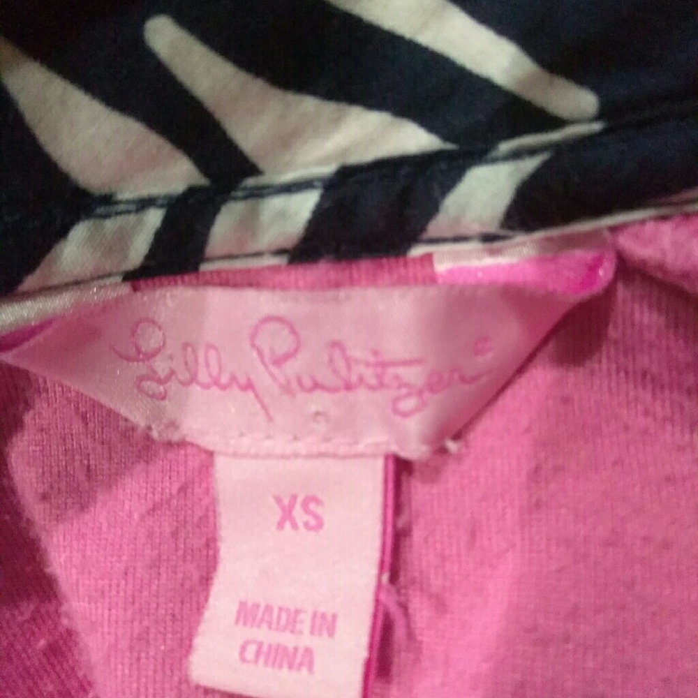 Lilly Pulitzer Pink Full Zip Fleece Jacket - Picture 6 of 7